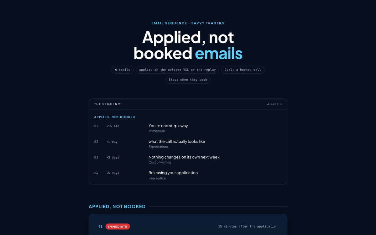 Applied, not booked preview
